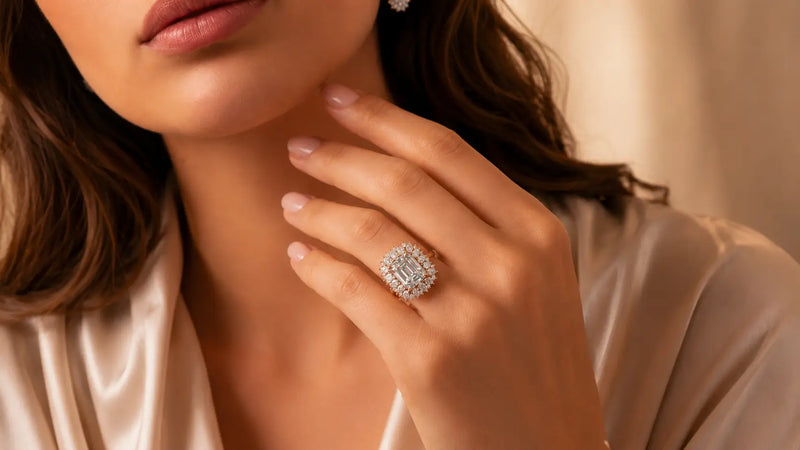 Gold ring design for female - Tehreer Jewels