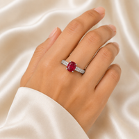 Adjustable Ring With Rose Stone